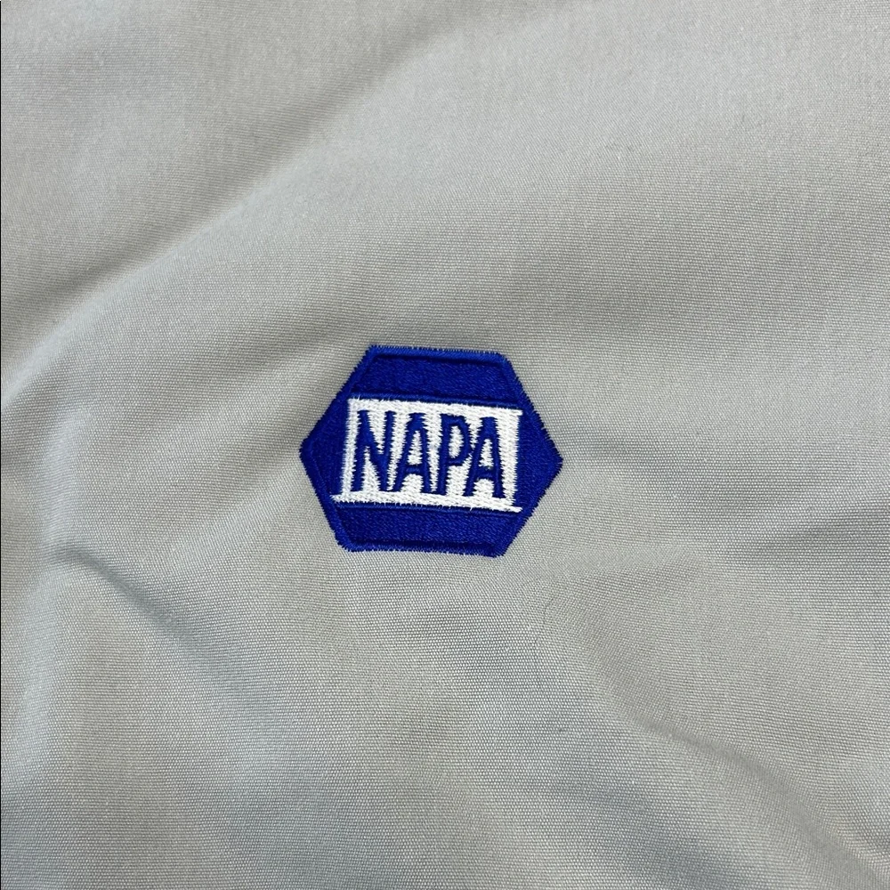 NAPA Gray Bomber Jacket Made in USA Size XL - Picture 7 of 8